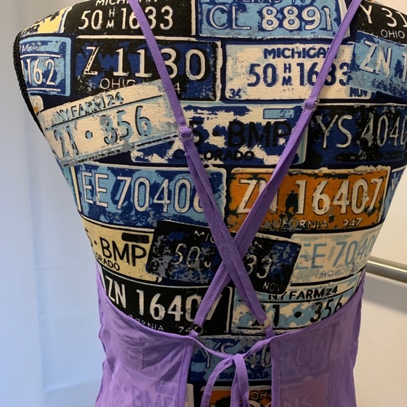 Lavender Chiffon and Lace w/straps crossed in back - Picture 5 of 7